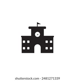 school building icon vector ilustration logo design