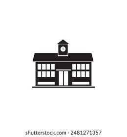 school building icon vector ilustration logo design