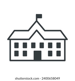 Icono de construcción escolar vector de diseño de moda