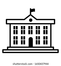 Icono de construcción escolar signo vectorial y símbolo de diseño moderno 
