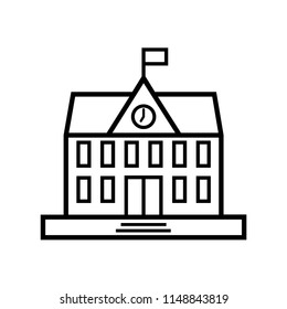 school building icon vector template