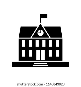 school building icon vector template