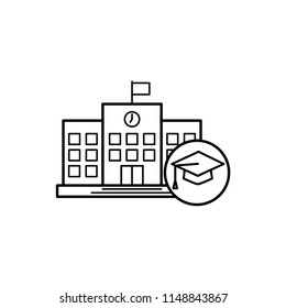school building icon vector template
