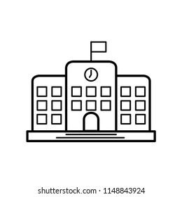 school building icon vector template