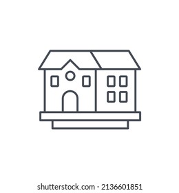 school building icons  symbol vector elements for infographic web