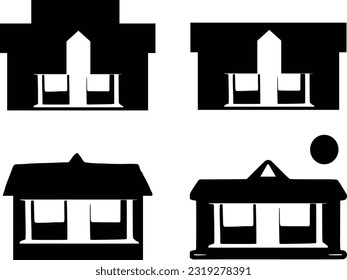 School building icon,Simple school building line icon. Stroke pictogram. Vector illustration isolated on a white background. Premium quality symbol