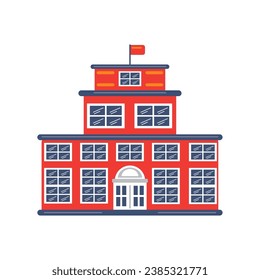 school building illustration isolated design