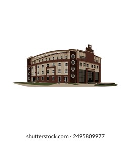 School Building illustration vector design template