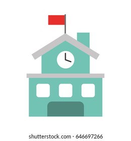 school building isolated icon