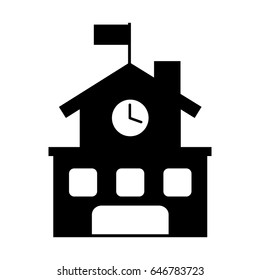 school building isolated icon