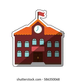 School building isolated icon vector illustration graphic design