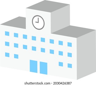 School Building Isolated Vector Illustration Stock Vector (Royalty Free ...