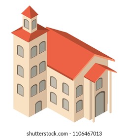 school building isometric icon