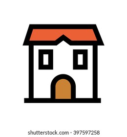 School, building line icon. Pixel perfect fully editable vector icon suitable for websites, info graphics and print media.