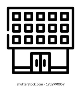 school building line icon vector. school building sign. isolated contour symbol black illustration