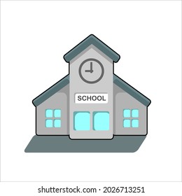 school building logo symbol 3d with soft color .good for symbol location.etc
