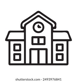 school building logo vector illustration