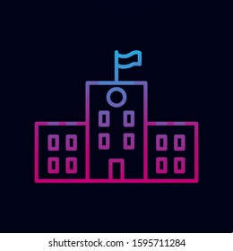 School building nolan icon. Simple thin line, outline vector of school icons for ui and ux, website or mobile application
