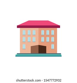 school building on white background vector illustration design