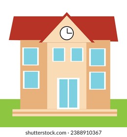 School building on white background.