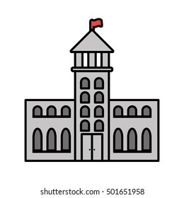 school building place isolated icon vector illustration design