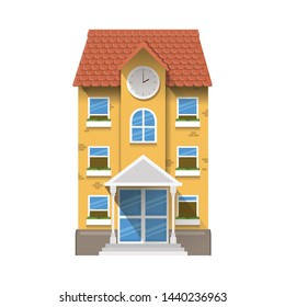 school building of primary isolated icon