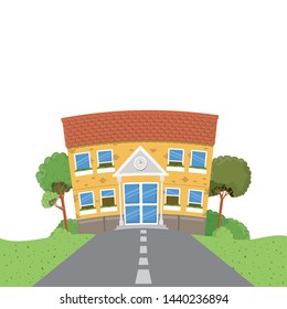 school building of primary with landscape