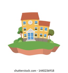 school building of primary with landscape