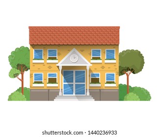 school building of primary with landscape
