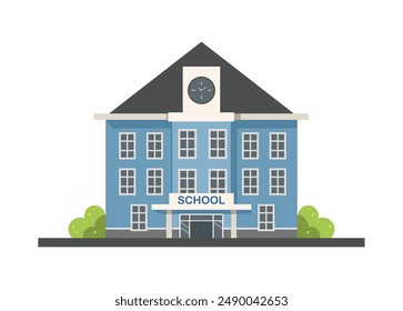 School building. Simple flat illustration.