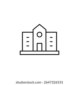 school building, building, university icon