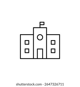 school building, building, university icon