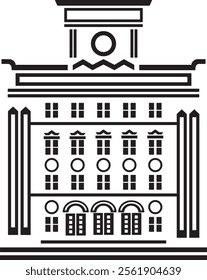 its a school building vector it can be used as logo.