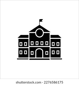 Icono de relleno del vector de construcción de escuela. signo plano relleno para concepto móvil y diseño web. Icono de glifo de Construcción escolar. Símbolo, ilustración del logotipo. Gráficos vectoriales