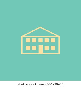 School building. Vector flat icon.