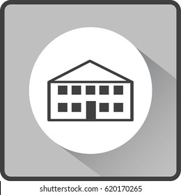School building. Vector flat icon.