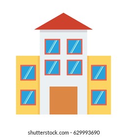 School Building Vector Flat Icon Stock Vector (Royalty Free) 629993690 ...