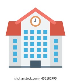 School Building Vector Icon Stock Vector (Royalty Free) 453182995 ...