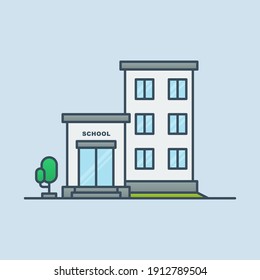 Icono de vector de construcción escolar