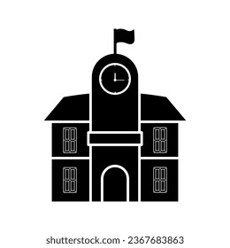 school building vector icon transparent background