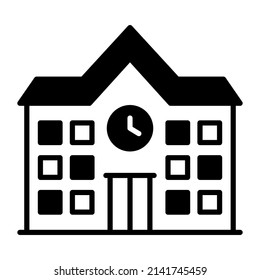 ilustración vectorial de construcción escolar aislada en fondo blanco. Concepto de negocios de arquitectura.