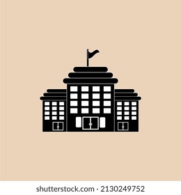 school building vector illustration, perfect for templates, icons, mascots, posters, advertisements, brochures, etc