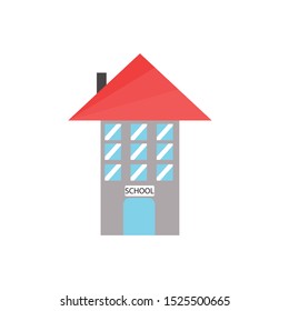 school building vector illustration simple clip art
