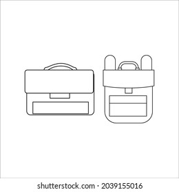 school bundling line bag icon