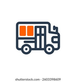 School Bus 1 for School Bus Purpose Vector Icon