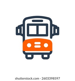 School Bus 2 for School Bus Purpose Vector Icon