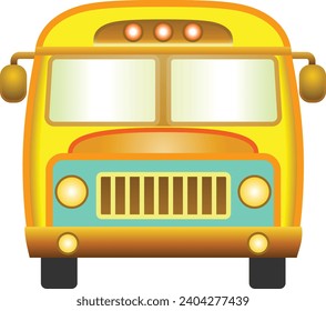 school bus, back to school illustration logo vector
