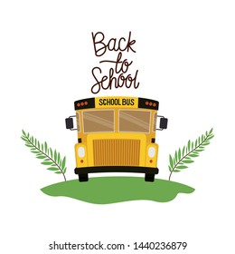 school bus with back to school label