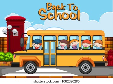 Back School Template School Bus Illustration Stock Vector (Royalty Free Back School Template School Bus Illustration Stock Vector (Royalty Free