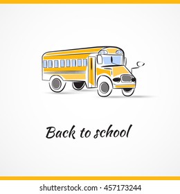 School bus. Back to school. Vector illustration